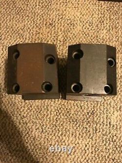 (2) TOOL HOLDER BLOCKS HAAS MAZAK OKUMA 63mm x 57mm x 63mm x 70mm