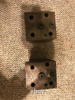 (2) TOOL HOLDER BLOCKS HAAS MAZAK OKUMA 63mm x 57mm x 63mm x 70mm