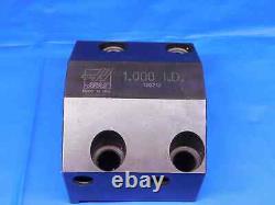 HAAS 1 I. D. BORING BAR LATHE TURRET TOOL HOLDER BLOCK 45mm X 80mm BOLT PATTERN