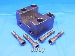 HAAS 2 SLOT WIDTH LATHE TURRET TOOL HOLDER BLOCK 45mm X 80mm BOLT HOLE PATTERN