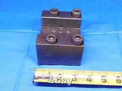 HAAS 2 SLOT WIDTH LATHE TURRET TOOL HOLDER BLOCK 45mm X 80mm BOLT HOLE PATTERN