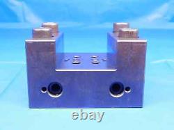 HAAS 2 SLOT WIDTH LATHE TURRET TOOL HOLDER BLOCK 45mm X 80mm BOLT HOLE PATTERN