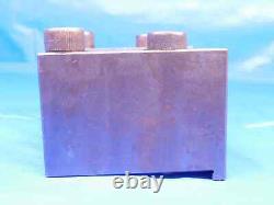 HAAS 2 SLOT WIDTH LATHE TURRET TOOL HOLDER BLOCK 45mm X 80mm BOLT HOLE PATTERN