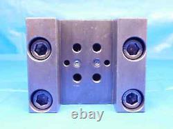 HAAS 2 SLOT WIDTH LATHE TURRET TOOL HOLDER BLOCK 45mm X 80mm BOLT HOLE PATTERN