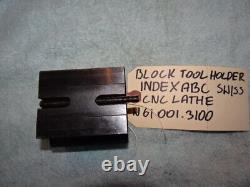 Index Abc Swiss Cnc Lathe Block Tool Holder W 61 001.3100
