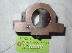 MAZAK QT250 BLOCK TOOL HOLDER 2.00 HOLE 48mm SLOT 104X72mm BOLT PATTERN