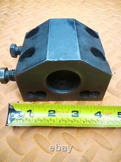 OKUMA 1 1/2 I. D. Turret Lathe Tool Holder Tooling Block 80mm X 45mm BHP 1.5