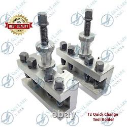 T2 Quick Change Tool Post Dixon Type Lathe 26mm Set-2PC Holders with Main Block